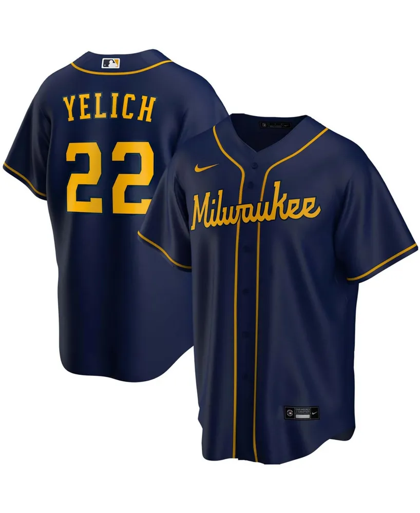 Milwaukee Brewers Christian Yelich Authentic Road Team Gray Jersey