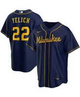 Men's Christian Yelich Navy Milwaukee Brewers Alternate Replica Player Jersey