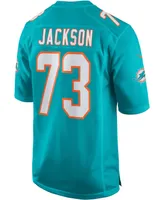 Men's Austin Jackson Aqua Miami Dolphins Game Jersey