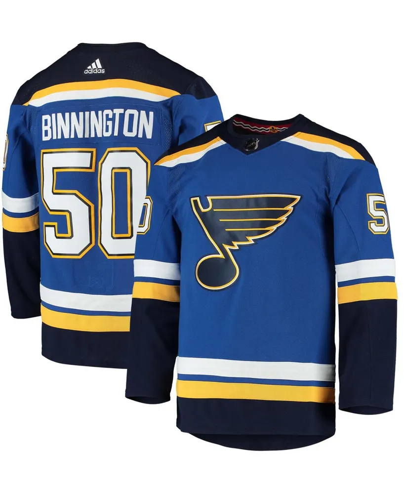 Men's Jordan Binnington Blue St. Louis Blues Home Authentic Player Jersey