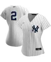 Women's Derek Jeter White and Navy New York Yankees Home Replica Player Jersey