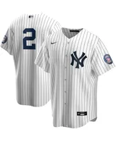 Men's Derek Jeter White and Navy New York Yankees 2020 Hall of Fame Induction Replica Jersey