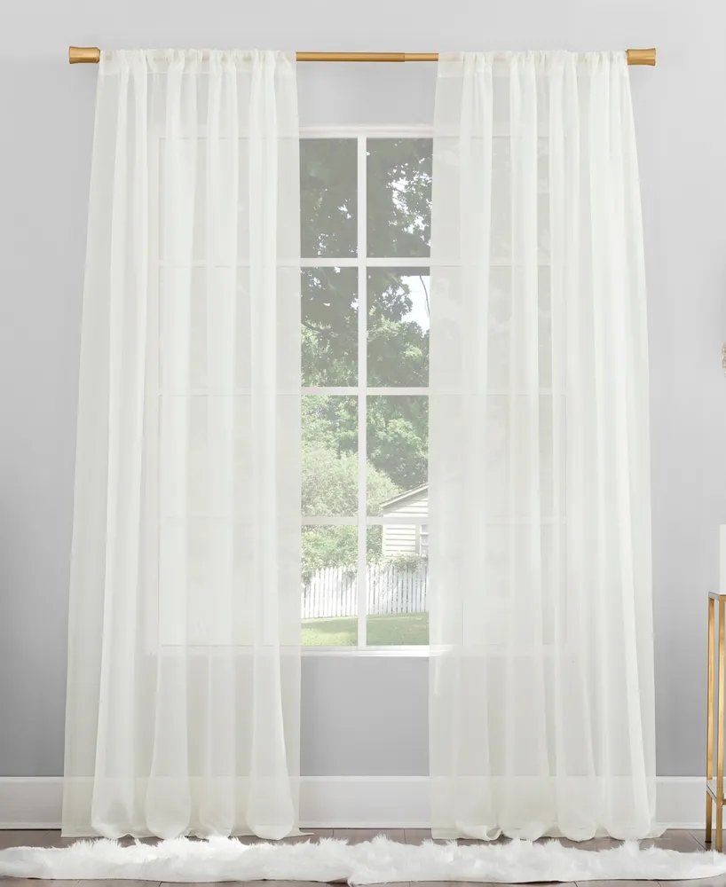 No. 918 Mallory Voile Sheer Rod Pocket Curtain Panel