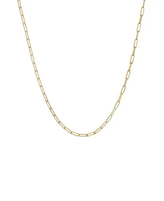 Open Link 14K Yellow Gold Chain Necklace