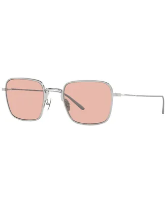 Prada Titanium Rectangular Men's Sunglasses, Pr 54WS