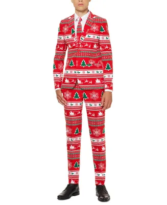 OppoSuits Big Boys 3-Piece Winter Wonderland Christmas Suit Set