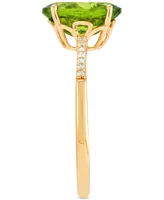 Peridot (2-3/4 ct. t.w.) & Diamond (1/20 ct. t.w.) Ring in 14k Gold