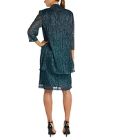 R & M Richards Petite Crinkle-Knit Dress Jacket