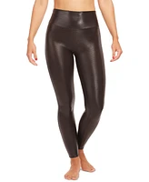 Spanx Women's Faux Leather Croc Tummy Shaping Leggings
