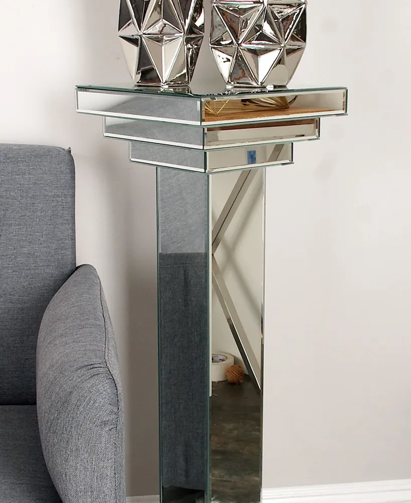 Glam Pedestal Table - Silver