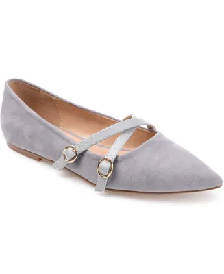 Journee Collection Women's Patricia Wide Width Slip On Pointed Toe Ballet Flats
