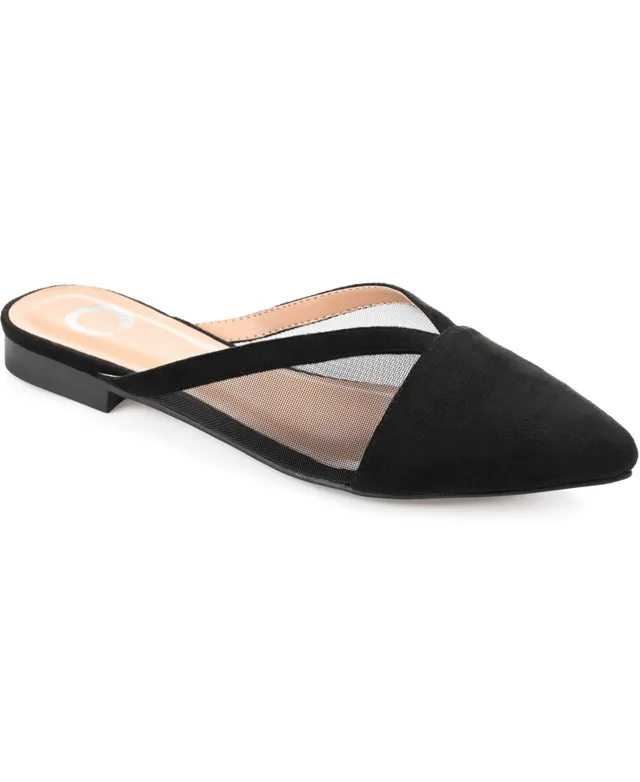 Journee Collection Womens Ameena Slip On Square Toe Mules Flats