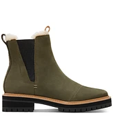 Toms Women's Dakota Cozy Water-Resistant Chelsea Lug Booties