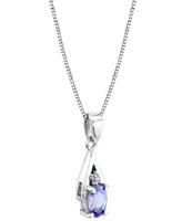 Tanzanite (1/2 ct. t.w.) & Diamond Accent 18" Pendant Necklace in 14k White Gold