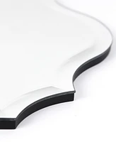 Empire Art Direct Frameless Beveled Oblong Scalloped Wall Mirror
