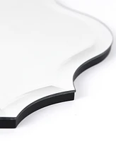 Empire Art Direct Frameless Beveled Oblong Scalloped Wall Mirror