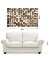 Empire Art Direct 'Textured 1' Metallic Handed Painted Rugged Wooden Blocks Wall Sculpture - 48" x 30"