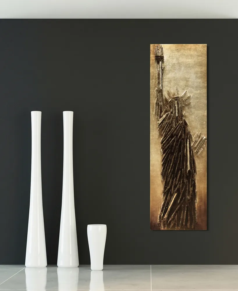 Empire Art Direct Liberty Mixed Media Iron Hand Painted Dimensional Wall Art, 72" x 22" x 2.8"