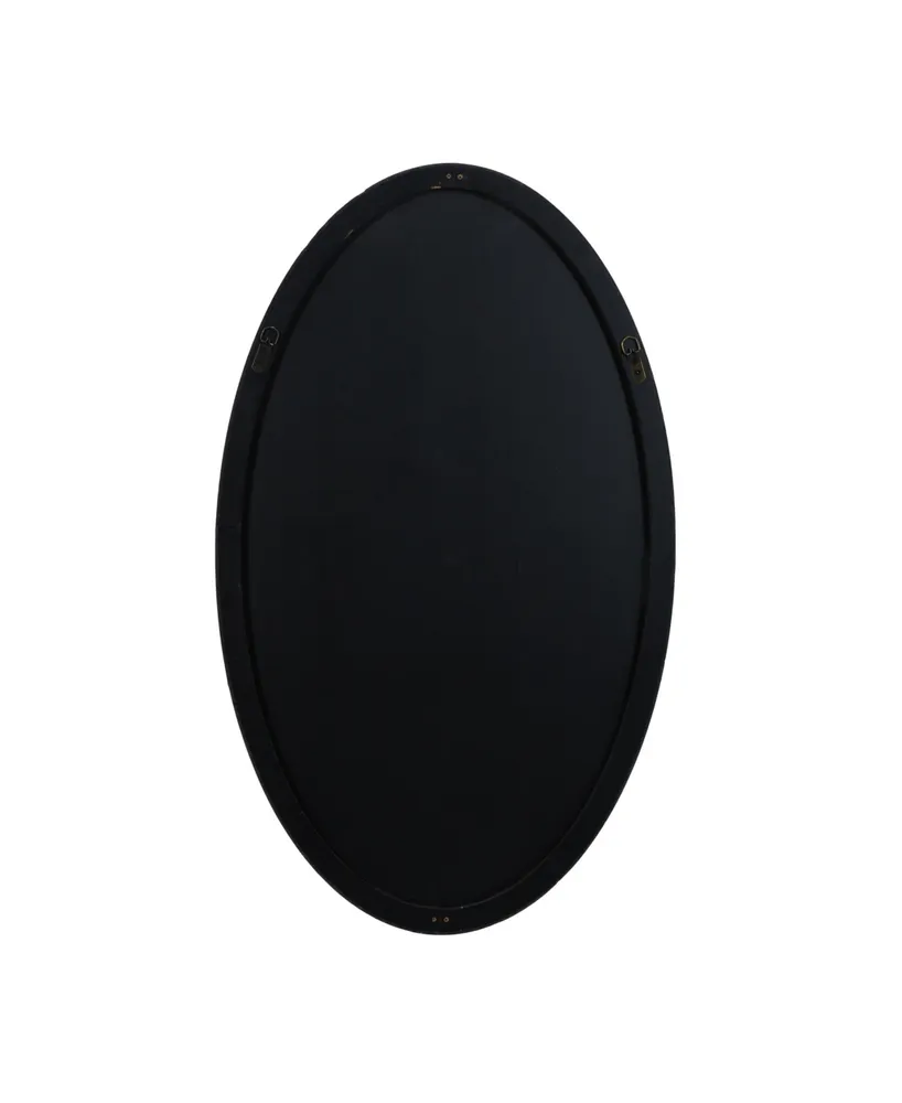 Black Contemporary Wood Wall Mirror