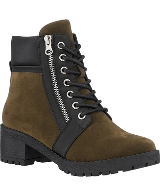 Gc Shoes Women's Taylor Color Block Lace Up Combat Booties