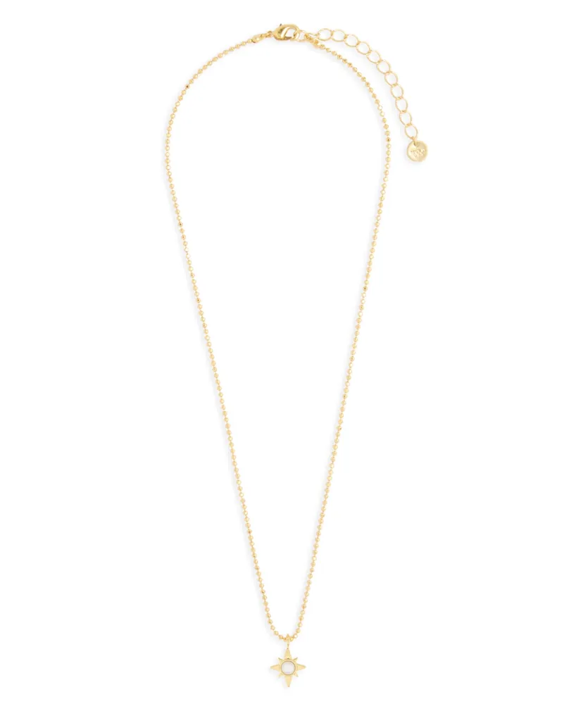 Alice 14K Gold Plated Imitation Pearl Pendant Necklace - Gold