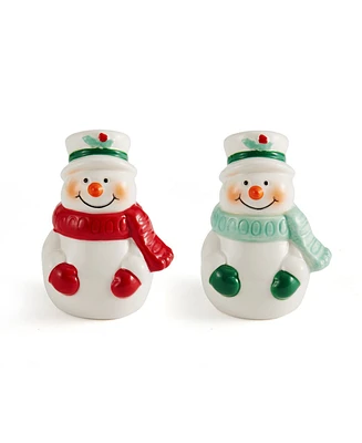 Winterberry Snowman Salt & Pepper Shaker Set