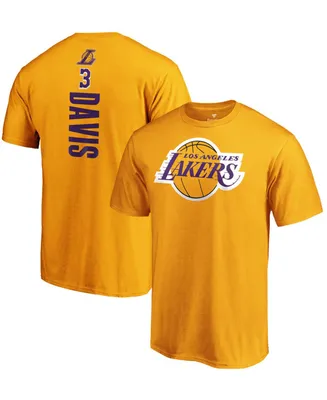 Men's Anthony Davis Gold Los Angeles Lakers Playmaker Name and Number T-shirt