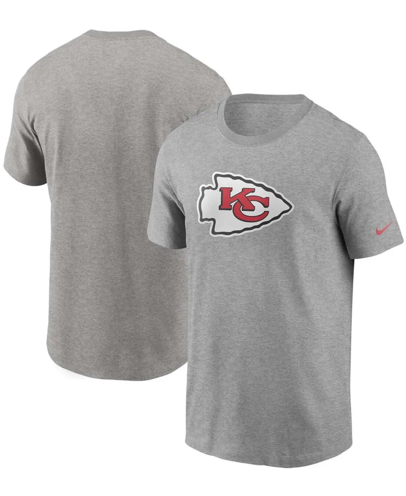 Men's Nike Heathered Gray Kansas City Chiefs Primary Logo T-shirt