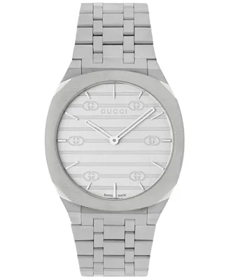 Gucci Women's Swiss 25H Stainless Steel Bracelet Watch 34mm