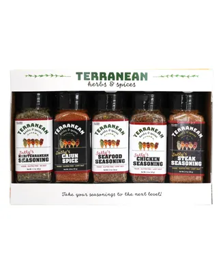 Terranean Herbs Spices Mediterranean Seasonings Gift Set, 5 Pack