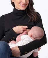 Seraphine Women's Maternity Nursing Roll Neck Top