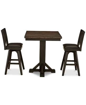 Peighton 3 Piece Pub Table Set (Table and 2 stools