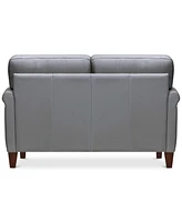 Closeout! Kared 60" Roll Arm Leather Loveseat, Created for Macy's