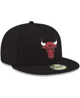 New Era Men's Black Chicago Bulls Official Team Color 59FIFTY Fitted Hat