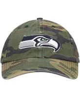 '47 Men's Camo Seattle Seahawks Woodland Clean Up Adjustable Hat