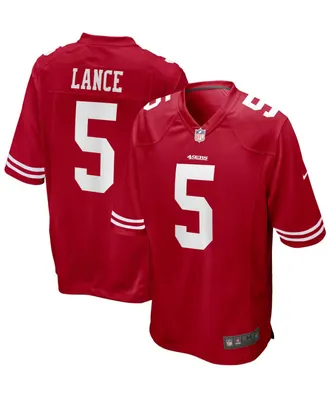 Nike Men's Trey Lance Scarlet San Francisco 49ers 2021 Draft First Round Pick Game Jersey