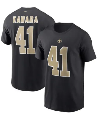 Men's Alvin Kamara Black New Orleans Saints Name and Number T-shirt