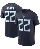 Men's Derrick Henry Navy Tennessee Titans Name and Number T-shirt