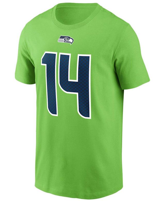 Men's Dk Metcalf Neon Green Seattle Seahawks Name and Number T-shirt