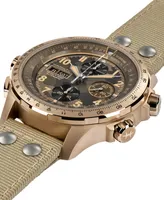 Hamilton Men's Swiss Automatic Chronograph Khaki Aviation X-Wind Beige Textile Strap Watch 45mm