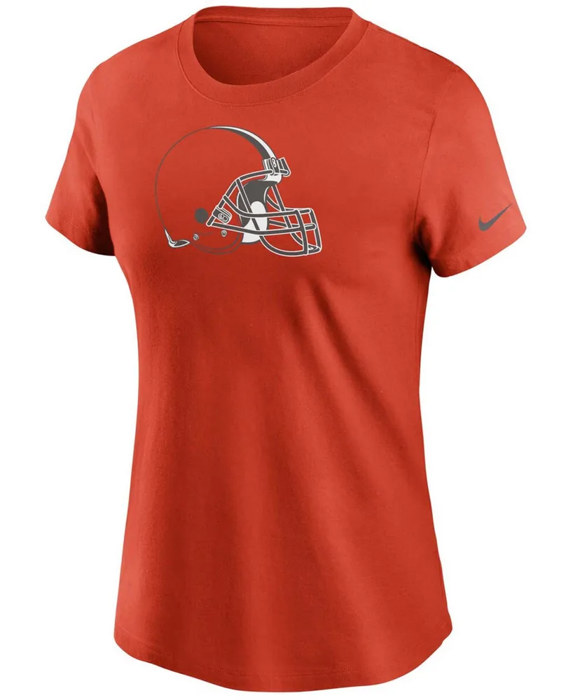 Women's Orange Cleveland Browns Logo Essential T-shirt