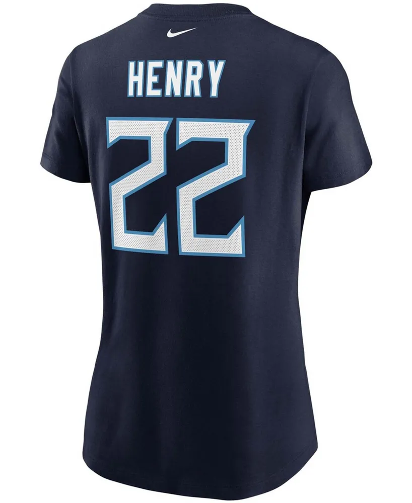 Women's Derrick Henry Navy Tennessee Titans Player Name Number T-shirt