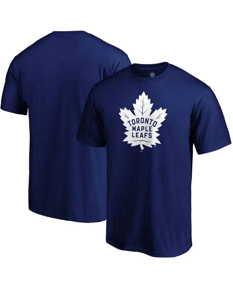 Men's Blue Toronto Maple Leafs Team Primary Logo T-shirt