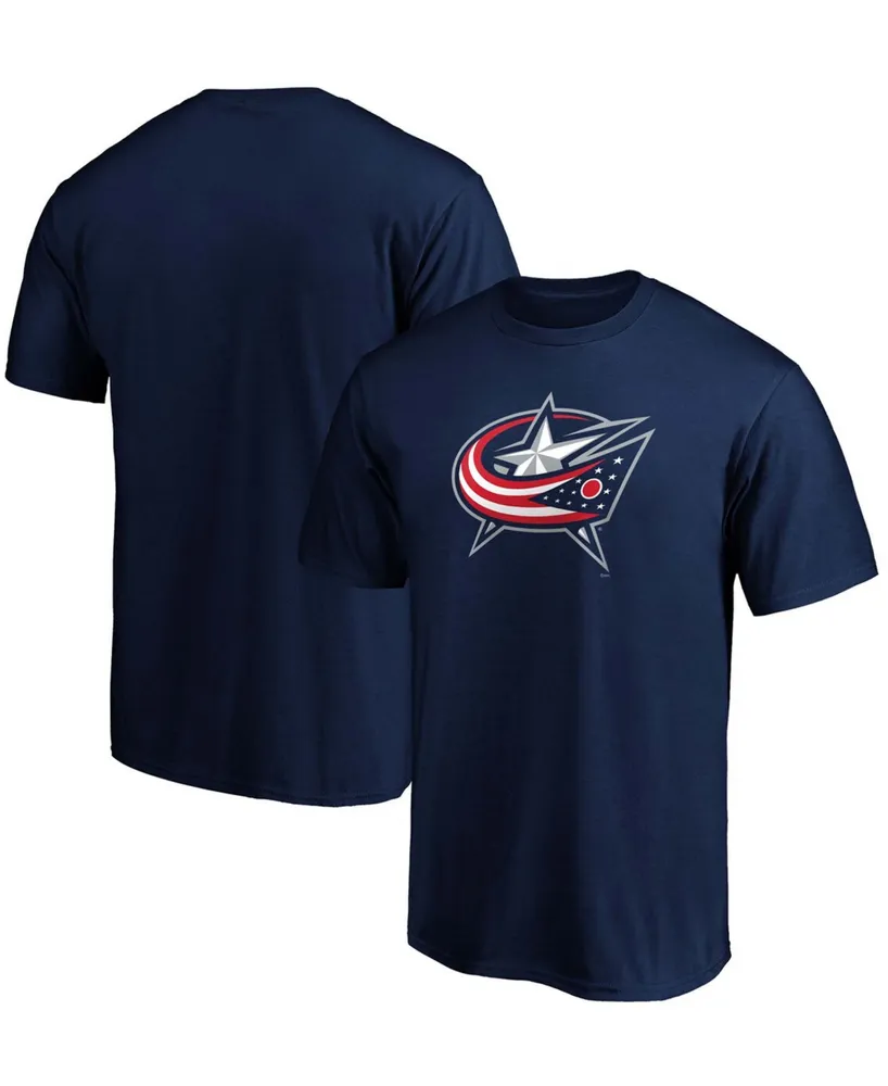 Men's Navy Columbus Blue Jackets Team Primary Logo T-shirt