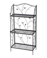 Glitzhome Rectangular 3-Tiered Shelf Plant Stand