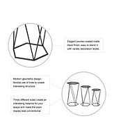 Glitzhome Modern Hexagon Plant Stand, Set of 3