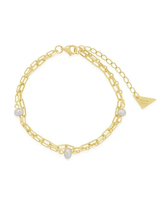Sterling Forever Women's Ivy Double Chain Bracelet - Gold