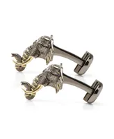 Ox & Bull Trading Co. Men's 14K Gold Elephant Cufflinks