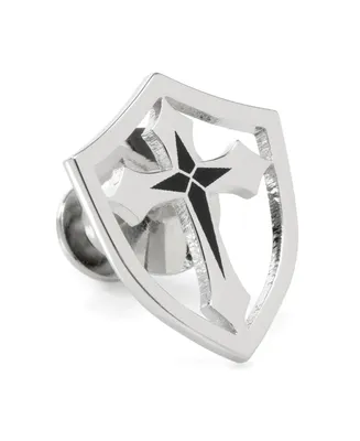 Ox & Bull Trading Co. Men's Cross Shield Lapel Pin - Silver