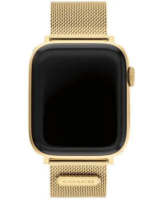 Coach Gold-Tone Mesh Bracelet for Apple Watch 42/44/45mm - Gold